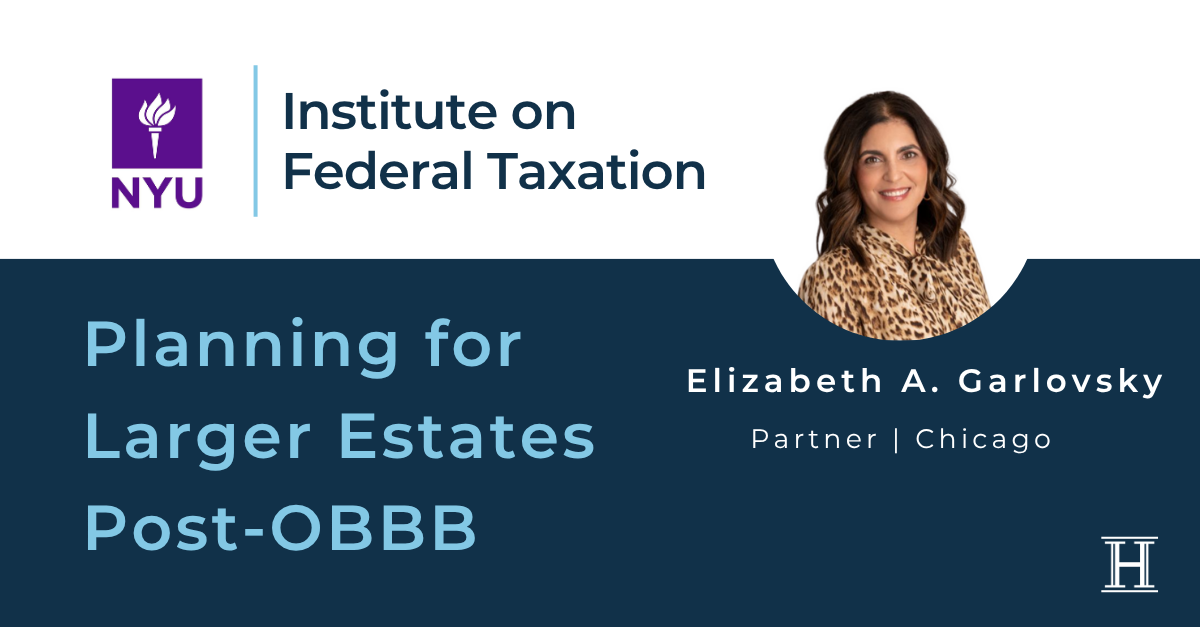 Elizabeth A. Garlovsky to Present at 84th Institute on Federal Taxation