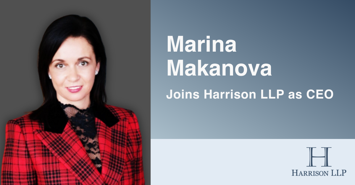 Marina Makanova Joins Harrison LLP as CEO