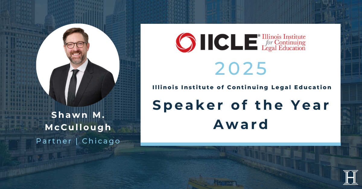 Partner Shawn McCullough Honored with IICLE Speaker of the Year Award